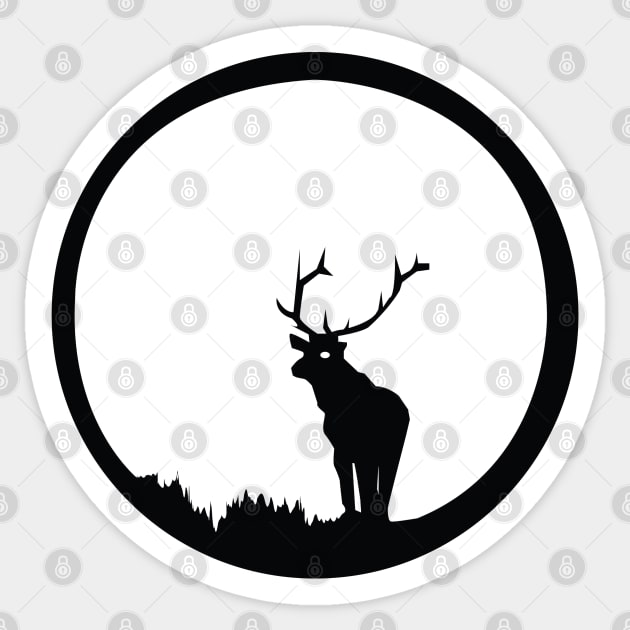 Elk Sticker by DickinsonDesign